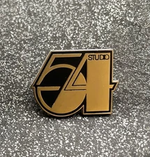 Studio 54 Famous New York Night Club Polished Silver Colour Metal Pin Free Post