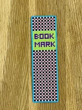 Completed Cross Stitch Bookmark - Blackwork Pattern