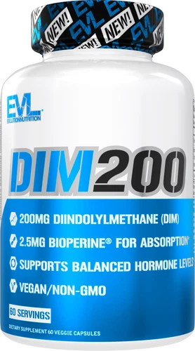 Evlution Nutrition DIM 200 - Diindolylmethane with BioPerine - 60 Servings