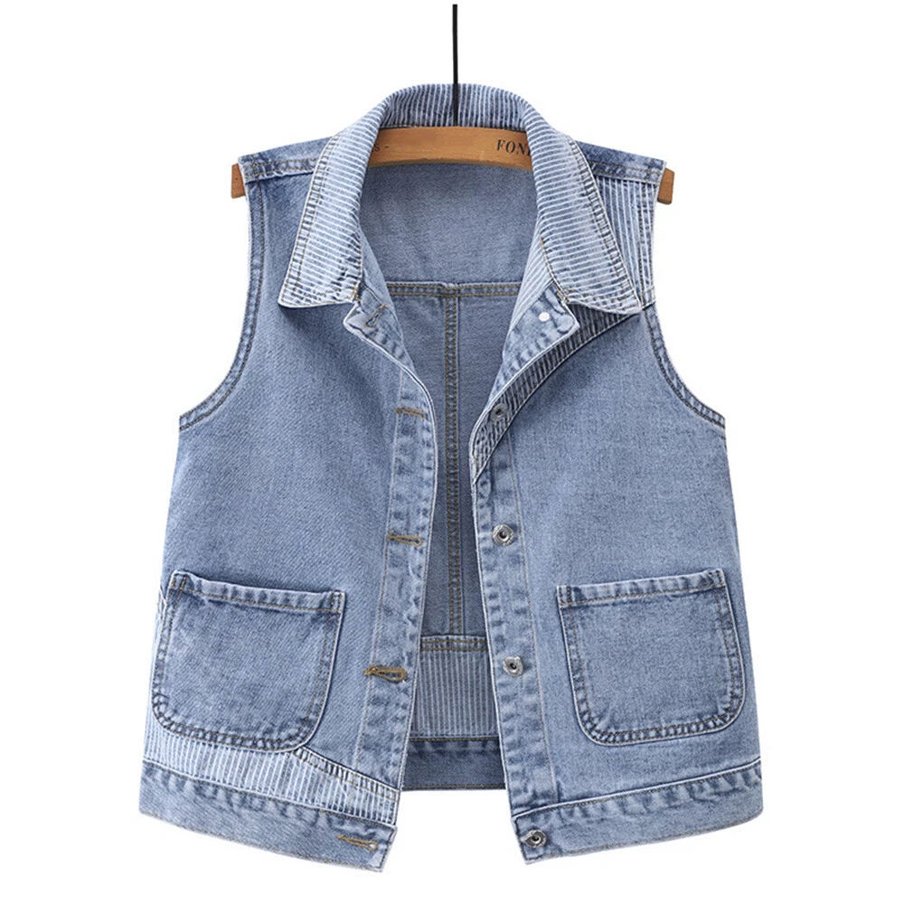 Gilet jean femme sale