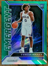 2020-21 Prizm Tyrese Maxey Emergent Green Prizm Rookie RC #24 76ers