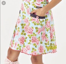 MATILDA JANE Girls Good Hart Salt Water Taffy Skirt, Roses Pleated sz 10 EUC