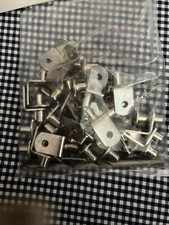 25 Pack 1/4" L-Shaped Support Furniture Cabinet Closet Shelf Bracket Hook Pin