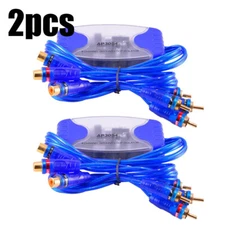 2Pcs 4-Channel RCA Audio Noise Filter Suppressor Ground Loop Isolator Car Stereo