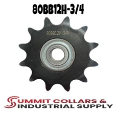#80 Roller Chain Idler Sprocket 3/4" Bore Hardened 12 Tooth 80BB12H-3/4