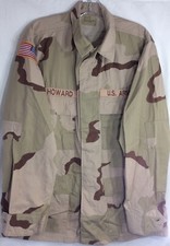 3- COLOR BDU UNIFORM SHIRT, RIPSTOP, MEDIUM-REGULAR, PRE-OWNED, GOOD CONDITION