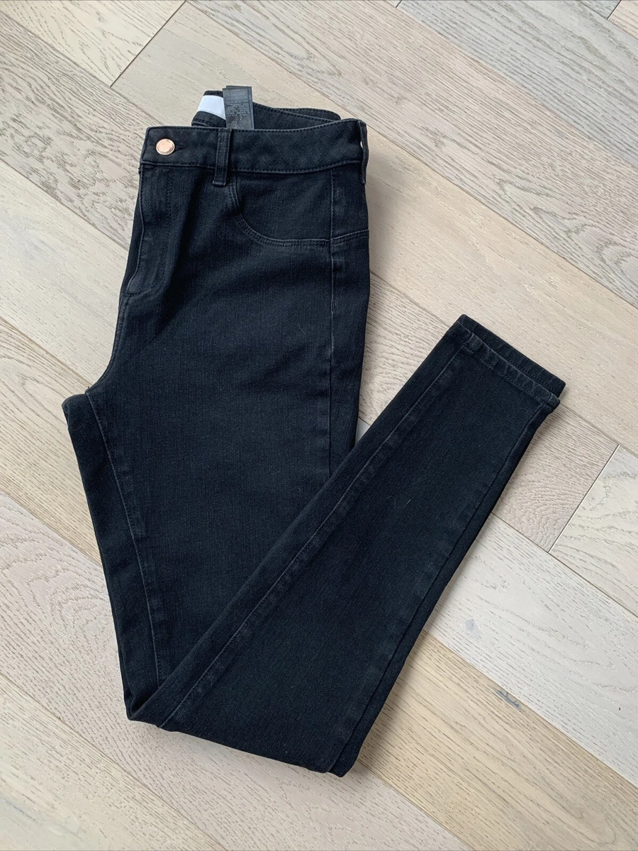 Next 360 Stretch jeans 4 way stretch black mid rise skinny jeans size 12L