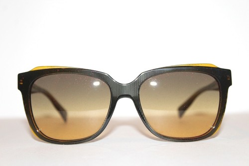 NEW ALAIN MIKLI A05027 F00111 DOT BLACK YELLOW AUTHENTIC SUNGLASSES 56-17 MM - Picture 2 of 9