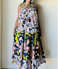 New Summer African Print Maxi Dress M