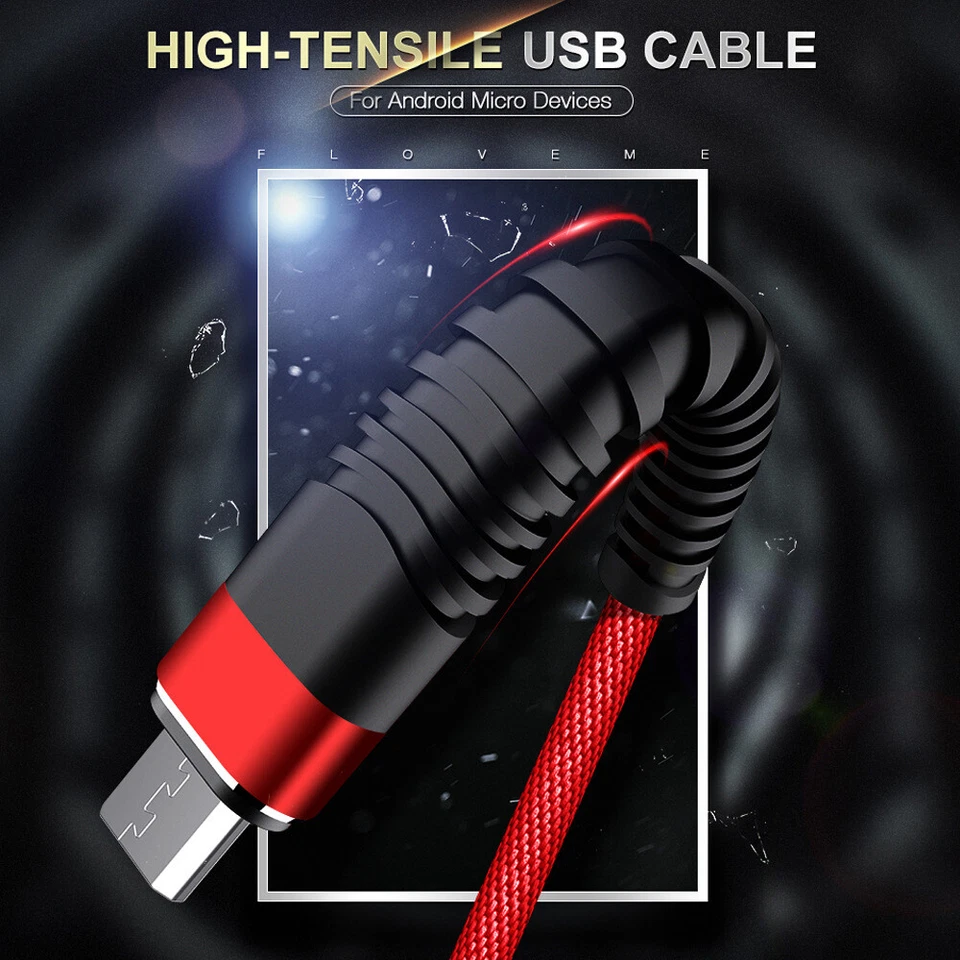 CABLE DE CARGA HUAWEI P20 LITE USB TIPO C TRENZADO CARGADOR FUERTE CABLE DE DATOS Foto 2 de 4