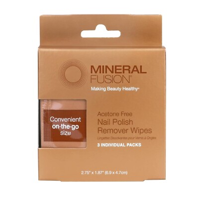 Mineral Fusion Nail Polish Remover, Acetone-Free, 6 Ounces, 3 Packs