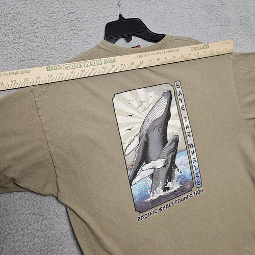 Pacific Whale Foundation Shirt Men's Size XL Tan Beige Short Sleeve Graphic Tee - Picture 18 of 19