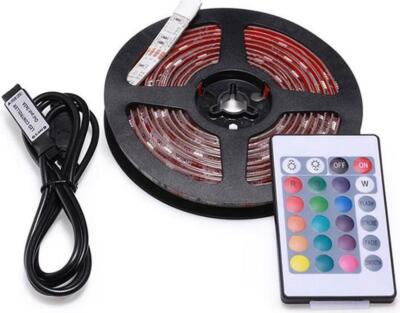 2M RGB LED TV Backlight Strip USB Powered, 16 Colors, Remote - Reduce Eye Strain