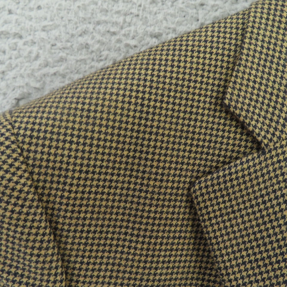 Jaqueta esportiva Jack Victor Blazer masculina 40R marrom Houndstooth pura cashmere - Imagem 3 de 4