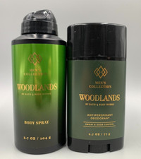 Bath Body Works Men's Collection Woodlands 2 Piece Set Full Size S/2 249