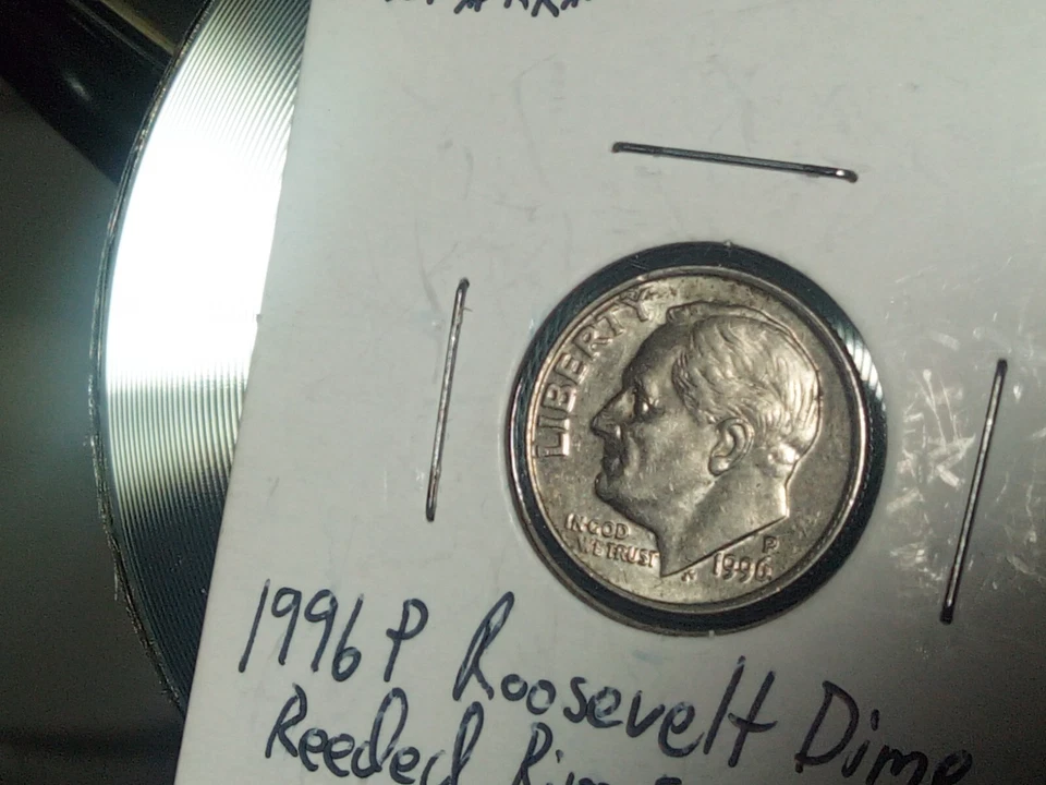 Mint Error Coin Roosevelt Dime 1996 p Reeded Rim - Image 3 of 4