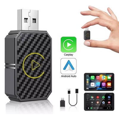 2 in 1 Wireless Apple Carplay Android Auto Adapter USB Car Dongle Connect Box DE