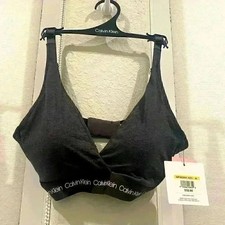 NWT Calvin Klein lightly padded  triangle gray bra Sz M
