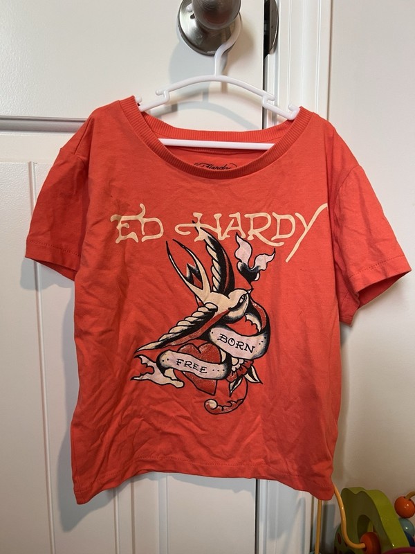 Y2K Ed Hardy Girls Youth M Shirt