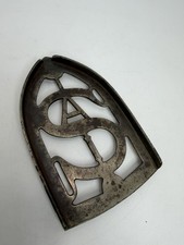 Antique Sad Iron Trivet SA Iron Rest Holder Metal Footed Fast Ship