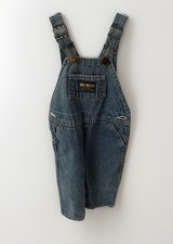 Authentic Oshkosh Bgosh Baby Boy Blue Size 12M Made In USA Vintage Overalls EUC