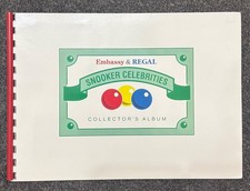 EMBASSY & REGAL SNOOKER CELEBRITIES COLLECTORS ALBUM COMPLETE X 18
