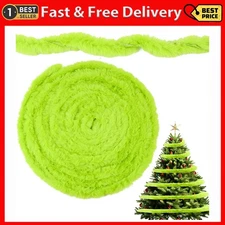 GRINCH Christmas Garland Faux Fur Ribbon Trim Xmas Tree Decoration Furry