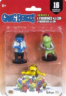 Lansay Gang Beasts   3 Figuren, 4,5 cm, Team C