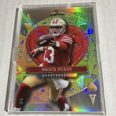 Wild Card 2023 5 Card Draw Stacked Deck Brock Purdy 49ers Serial #3/5