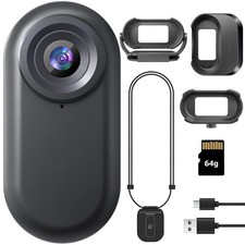Mini Body Camera 1080P -64GB Wearable Action Body Cam, Magnetic Lanyard, Thum...