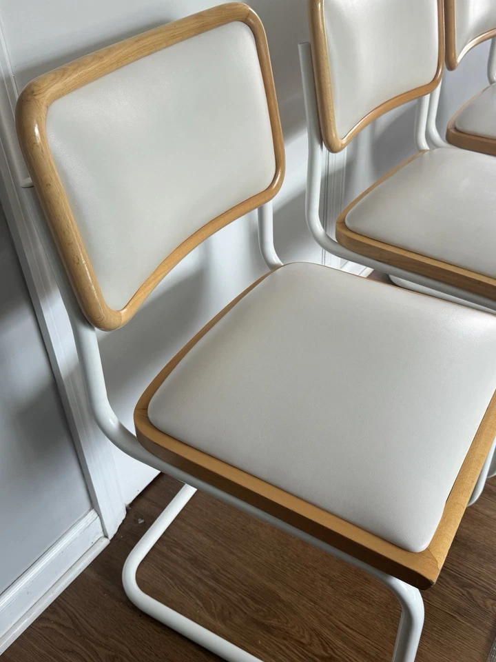 Juego de 3 sillas italianas Marcel Breuer Bauhaus Mid-Century Cesca años 80 Foto 4 de 4