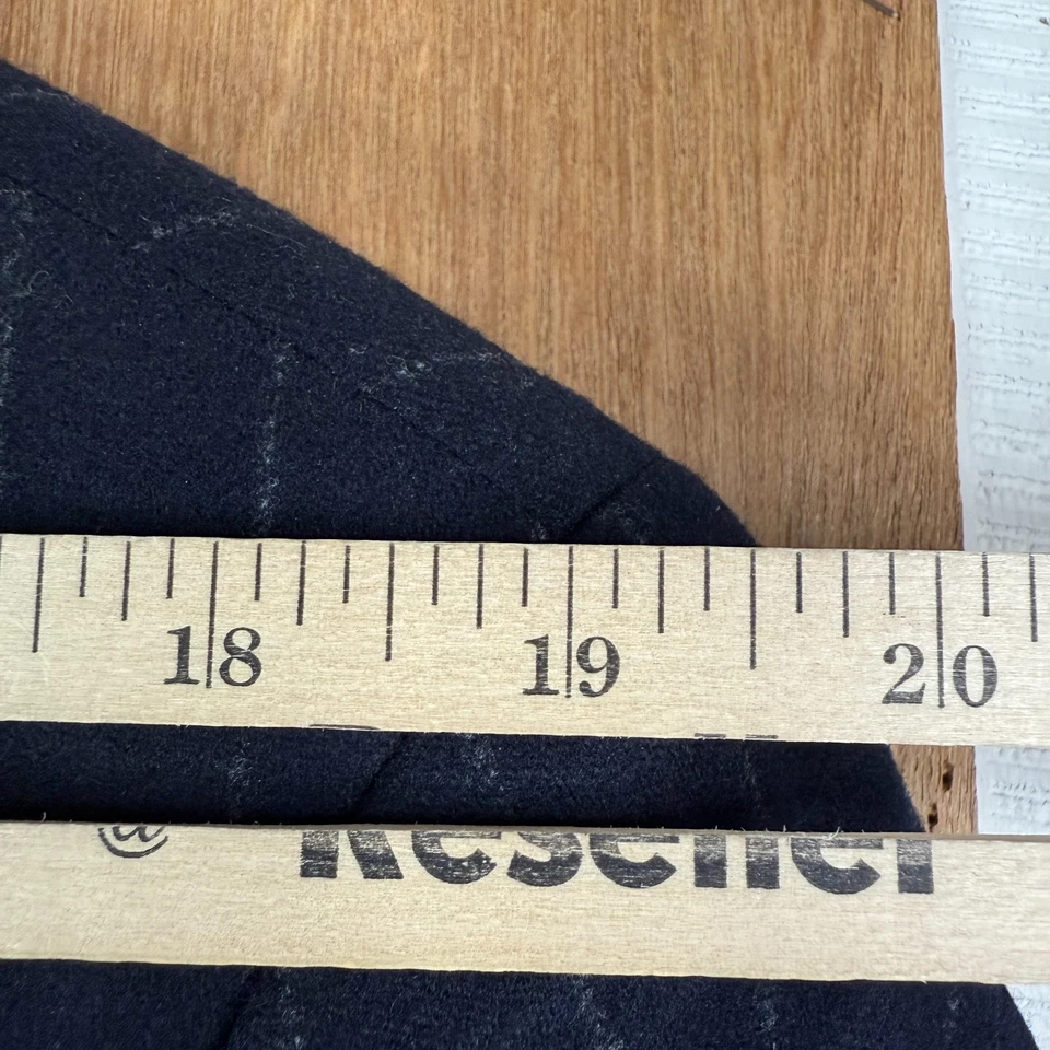 Костюм Corbin мужской 42XL темно-синий мел 3 пуговицы фланелевые шерстяные брюки 34x32 винтажный - Изображение 4 из 4