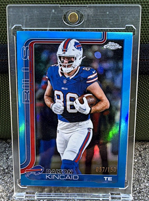 2023 Topps Chrome Dalton Kincaid Buffalo Bills Serial 057/150 Blue Color Match