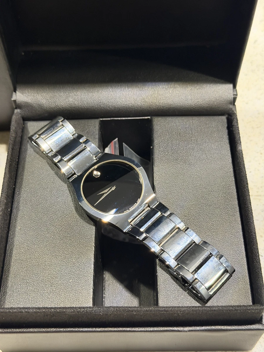 Authentic Movado Men's Fiero Tungsten Carbide Watch 89 C6 1850 | eBay
