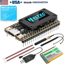 Heltec ESP32 LoRa V4 Development GPS Board++Antenna +Case+Battery for Meshtastic