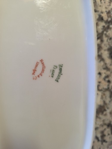 Haviland Limoges Ranson vassoio ovale per pane oro e bianco pesante - Foto 2 di 2