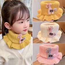 Knitted Baby Scarf Cartoon Giraffe Ruffle Neck Warmer Girls Kids Accessories Nec