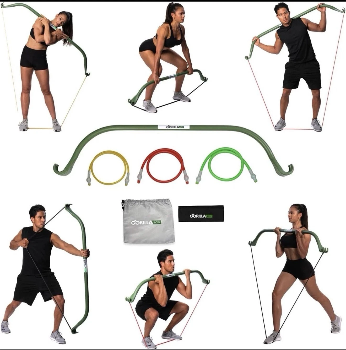 Bow Portable Home Gym Resistance Bands and Bar System for Travel, Fitness
Opens in a new window or t