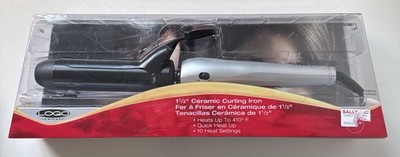 Cricket Logo Ceramic Curling Iron 1.5'' Fast Heat 10 Settings #559611 NOS New