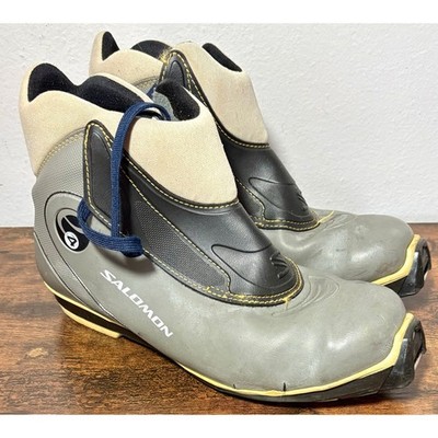 SALOMON E4 Cross Country Ski Boots (Size EU38 US 7.5) Profil Gray Sz 11.5