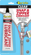 Snap Zipper Lubricant - Clear, Non-Staining for Clothes, Jeep Tops, Wetsuit...