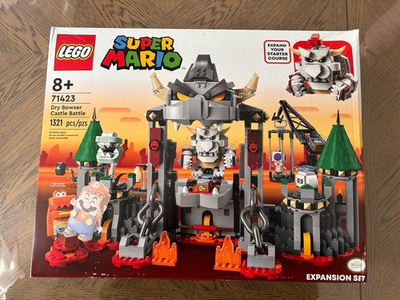 #ad LEGO Super Mario Dry Bowser Castle Battle Expansion 71423 Box Damage New $100.00