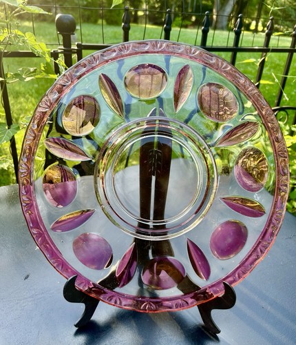 Vintage Indiana Ruby Cranberry Flash Glass Colony Platter Snack Server Plate 14” - Picture 4 of 4