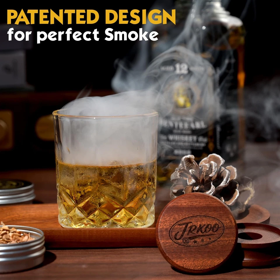 Kit ahumador de whisky con antorcha - 6 astillas de madera natural, 2 vasos, 2 bolas de hielo M... Foto 4 de 4