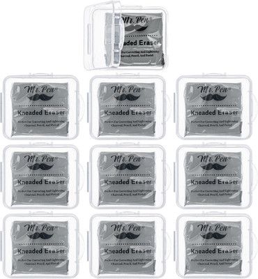 - Kneaded Erasers, 10 Pack with Clear Cases, Grey, Kneaded Erasers for Artists