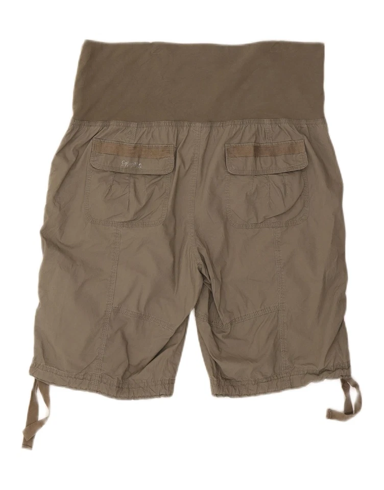 CALVIN KLEIN Womens Maternity High Waist Bermuda Shorts Large W34  Khaki DX33 - Image 2 of 3