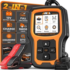 ANCEL AD410 PRO OBD2 Scanner and Battery Tester 2 in 1 Car Diagnostic Tool Check