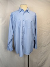 Red Kap Men's XL Blue Long Sleeve Button Up Work Shirt Industrial Uniform Top