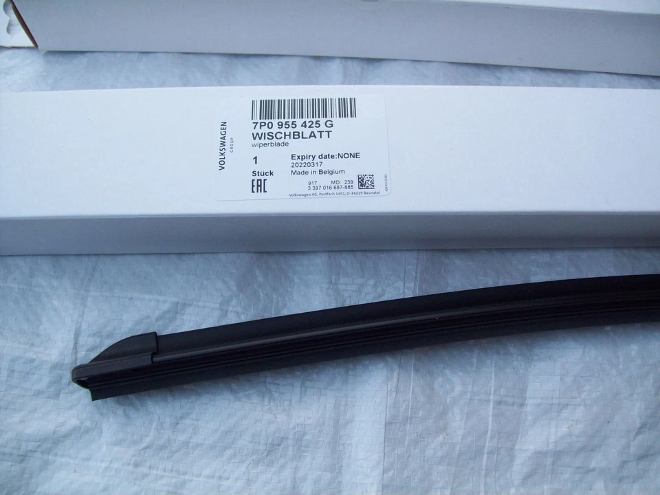 Escobilla limpiaparabrisas VW Touareg 7P x3 genuina delantera negra 7P0955425G 2010-2018 Foto 4 de 4