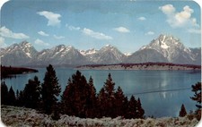 Teton Range, Jackson Lake, Grand Teton National Park, Jackson Hole, Postcard
